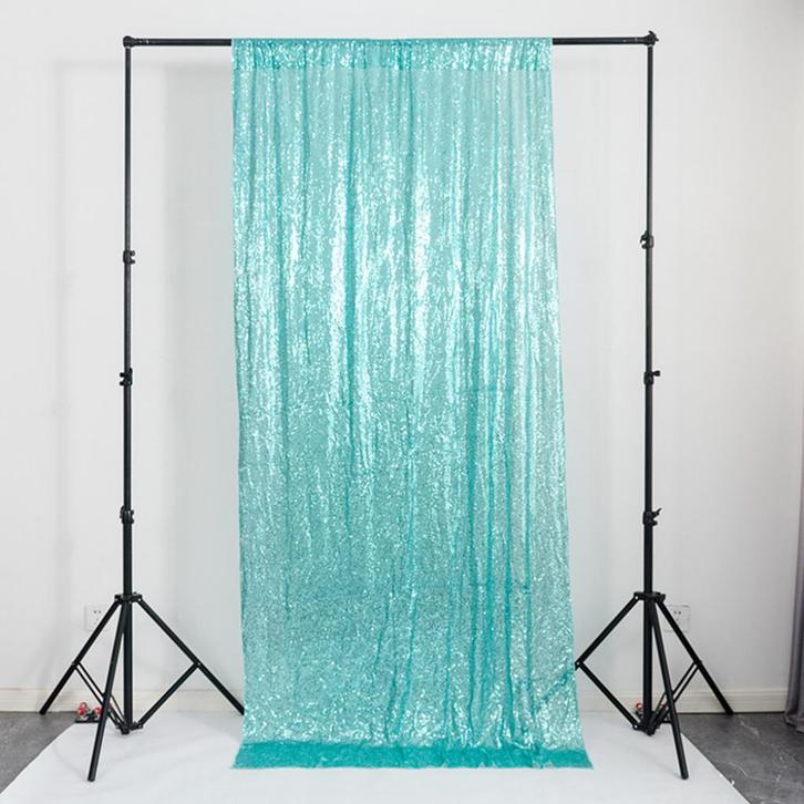 Licht Groen Glitter Gordijn / Pailletten Achtergrond Feest, Huis en Inrichting, Stoffering | Gordijnen en Lamellen, Nieuw, Groen