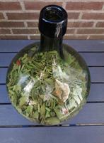 Glazen vaas / gistingvat  (gevuld met oude stenen rookpijp), Huis en Inrichting, Ophalen, Overige kleuren, Minder dan 50 cm, Glas
