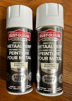 2 spuitbussen Rust-oleum metaalverf RAL 9010, Doe-het-zelf en Verbouw, Verf, Beits en Lak, Wit, Ophalen of Verzenden, Minder dan 5 liter