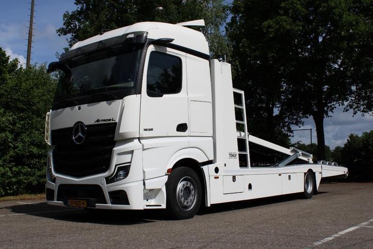 Mercedes Actros L Autotransporter 3/4 lader Tijhof nieuw, Auto's, Vrachtwagens, Bedrijf, Te koop, 360° camera, ABS, Adaptive Cruise Control