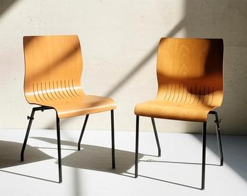 78 x Luxe Vergaderstoelen hout kantine kantoor stoelen cafe beschikbaar voor biedingen