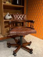 Klassieke Engelse Chesterfield Bureaustoel, Ophalen of Verzenden