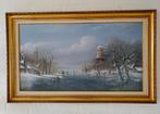 Thomas Heesakkers(1946-)- Groot winterlandschap, Antiek en Kunst, Kunst | Schilderijen | Klassiek, Ophalen