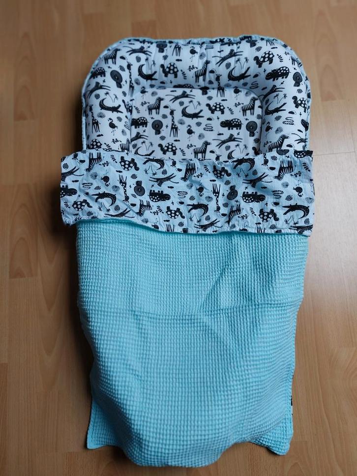 Babynestje Mintgroen Wafelstof met dekentje, Kinderen en Baby's, Babywiegjes en Ledikanten, Zo goed als nieuw, Overige typen, Ophalen of Verzenden
