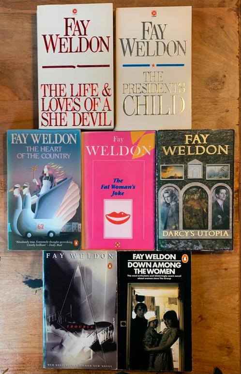 7x Fay Weldon - Darcy’s Utopia/ The President’s Child/ …, Boeken, Taal | Engels, Gelezen, Ophalen of Verzenden