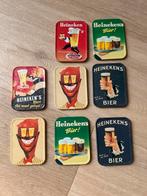 Vintage Heineken Bierviltjes - Set van 8, Ophalen of Verzenden, Nieuw, Glas of Kopje