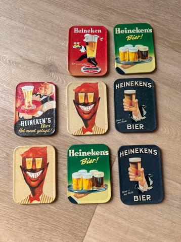 Vintage Heineken Bierviltjes - Set van 8 beschikbaar voor biedingen