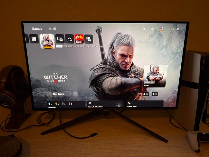 ASUS ROG Swift OLED - PG32UCDMR - 4K - QD-OLED - 240Hz, Computers en Software, Monitoren, Zo goed als nieuw, 201 Hz of meer, DisplayPort