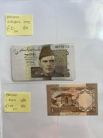 Bankbiljetten Kirgizië en Pakistan - 25% korting beschikbaar voor biedingen