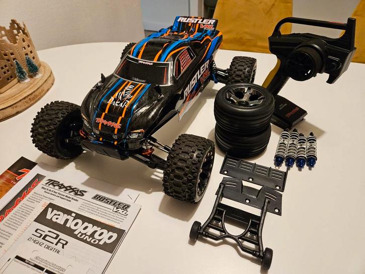 Traxxas Rustler VXL nieuwstaat, Hobby en Vrije tijd, Modelbouw | Radiografisch | Auto's, Zo goed als nieuw, Auto offroad, Ophalen of Verzenden