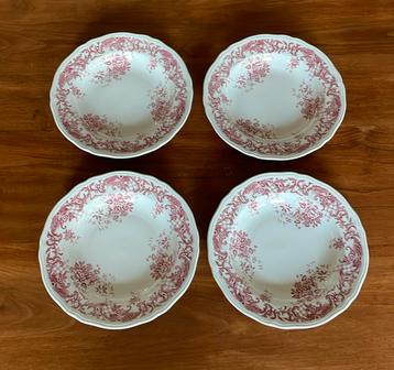 4 Villeroy & Boch Valeria rood diepe borden beschikbaar voor biedingen