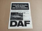 Reclame (uit oud tijdschrift) DAF 44/46 (1974), Verzamelen, Auto's, Gebruikt, Verzenden