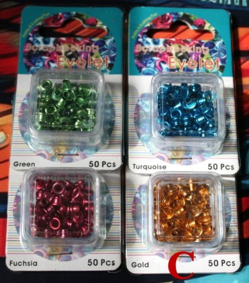Eyelets kernen scrapbook Polymer clay Pandora Rond, Hobby en Vrije tijd, Scrapbooking, Nieuw, Versiering of Embellishment, Overige merken