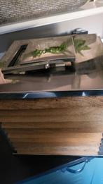 Riviera Maison Kandelaars - Glas & Hout, Huis en Inrichting, Kasten | Dressoirs, Minder dan 50 cm, Gebruikt, Glas, Ophalen of Verzenden