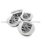 Porsche Macan naafdoppen zilver zwart/wit, Auto diversen, Wieldoppen, Verzenden, Nieuw