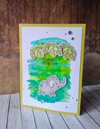 kaart Stampin' Up! sweet little one olifantje in jungle, Ophalen of Verzenden, Nieuw, Overige thema's