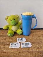 Tupperware blauw gele sapkan 1,1 liter, Huis en Inrichting, Keuken | Tupperware, Ophalen of Verzenden, Zo goed als nieuw, Blauw