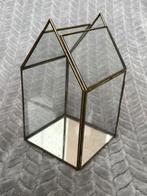 Vitrine kastje van glas met messing omlijsting, Huis en Inrichting, Ophalen of Verzenden, Zo goed als nieuw