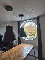 Hektar 46cm Industriële Hanglampen set (2 lampen) antraciet, Huis en Inrichting, Lampen | Hanglampen, Ophalen, 50 tot 75 cm, Zo goed als nieuw