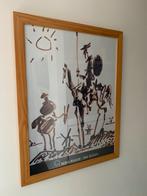 Pablo Picasso Don Quixote poster houten lijst 1955 Vintage, Ophalen of Verzenden