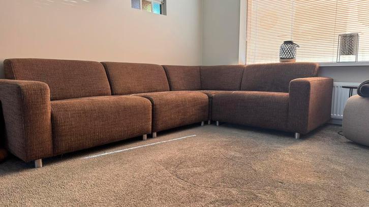 Hoekbank/bank 266cm, Huis en Inrichting, Banken | Complete zithoeken, Gebruikt, Stof, Ophalen