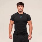 Gymshark Onyx 5.0 Seamless T-Shirt XL Black / Onyx Grey, Fitness, Ophalen of Verzenden, Gymshark, Zwart