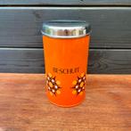 Vintage Brabantia beschuitblik oranje, Verzamelen, Blikken, Ophalen of Verzenden, Zo goed als nieuw, Overige merken