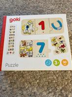 Goki Puzzel - Cijfers en Afbeeldingen, Kinderen en Baby's, Speelgoed | Kinderpuzzels, Ophalen, 2 tot 4 jaar, Gebruikt, 10 tot 50 stukjes