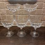 Set van 5 Echte Kristallen Coupe Glazen/ Handgeslepen, Verzamelen, Ophalen of Verzenden, Zo goed als nieuw, Overige typen