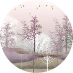 Behangcirkel Pink Forest, Muurcirkel behang, 140 cm, Huis en Inrichting, Stoffering | Behang, Minder dan 10 m², Behangcirkel, muurcirkel
