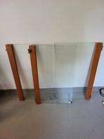 LUNDIA glasdeuren 50 breed 80 hoog blank gelakte sponning, Ophalen, Gebruikt, 25 tot 50 cm, Minder dan 100 cm