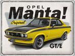 Opel Manta GT/E relief reclamebord van metaal wandbord