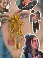 Billie Eilish ketting, Sieraden, Tassen en Uiterlijk, Kettingen, Ophalen of Verzenden, Zo goed als nieuw, Goud, Overige materialen