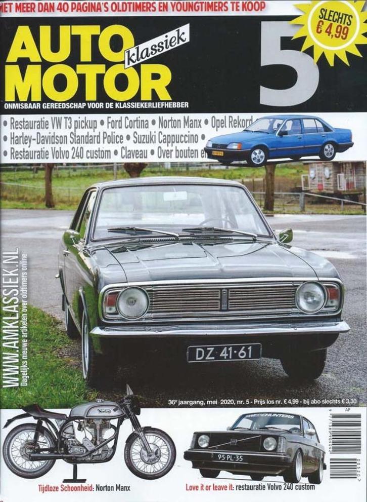 AMK 5 2020 : Opel Rekord 2.0S Berlina - Ford Cortina - Volvo, Boeken, Auto's | Folders en Tijdschriften, Gelezen, Algemeen, Ophalen of Verzenden