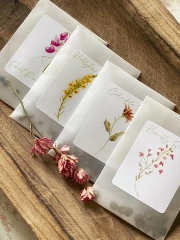 Biologische bloemzaden beschikbaar voor biedingen