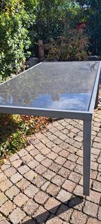 Glazen tuintafel, Tuin en Terras, Ophalen, Rechthoekig, Metaal
