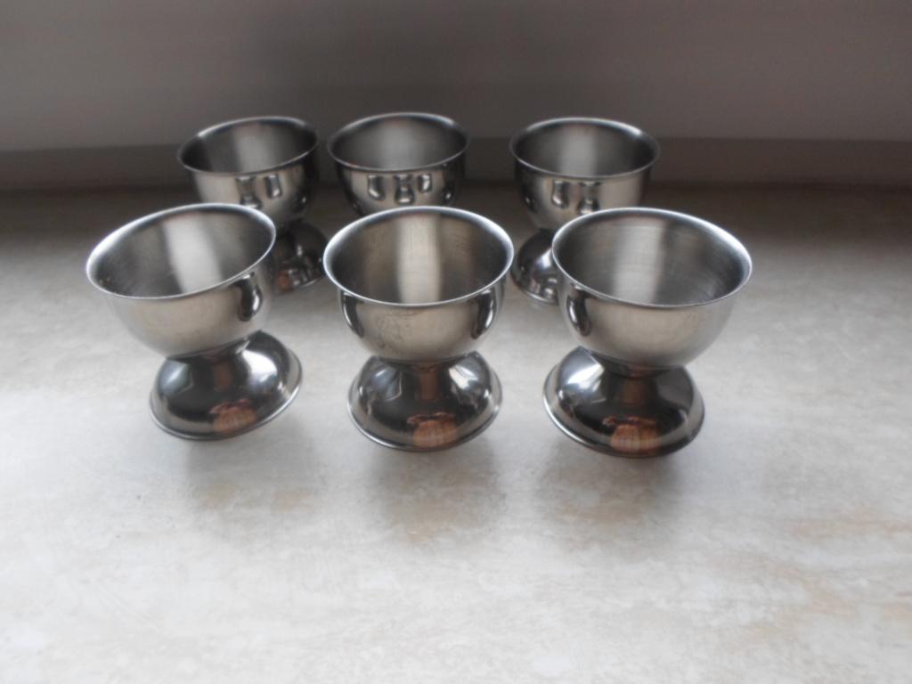 rvs eierdopjes, Overige materialen, Gebruikt, Overige typen, Ophalen of Verzenden