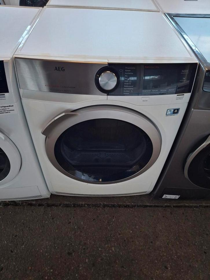 Aeg 8000 serie warmtepompdroger, Witgoed en Apparatuur, Wasdrogers, Zo goed als nieuw, Condens, Voorlader, 6 tot 8 kg, 85 tot 90 cm