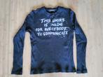 Zwarte longsleeve met knoopsluiting (Key Largo), Jongen of Meisje, Key Largo, Ophalen of Verzenden, Zo goed als nieuw
