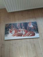 Tijger Canvas, Huis en Inrichting, Woonaccessoires | Schilderijen, Tekeningen en Foto's, Minder dan 50 cm, 75 tot 100 cm, Schilderij