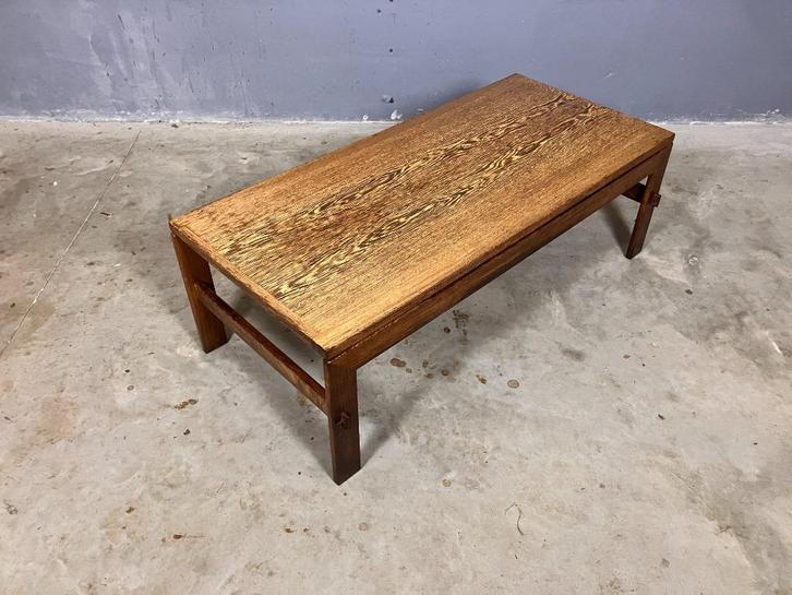 Salontafel Wenge Vintage Brutalist Mid Century, Huis en Inrichting, Tafels | Salontafels, Gebruikt, Minder dan 50 cm, 50 tot 100 cm
