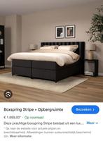 Boxpring, Ophalen, Zwart, Tweepersoons, Zo goed als nieuw