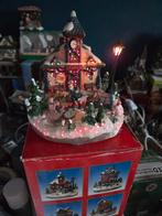 Leuk verlicht met glasvezel op battery, Diversen, Kerst, Ophalen of Verzenden, Gebruikt