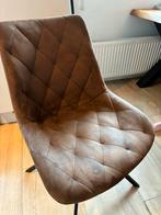 3 eetkamerstoelen - Bruin, Huis en Inrichting, Stoelen, Gebruikt, Ophalen of Verzenden, Stof, Drie