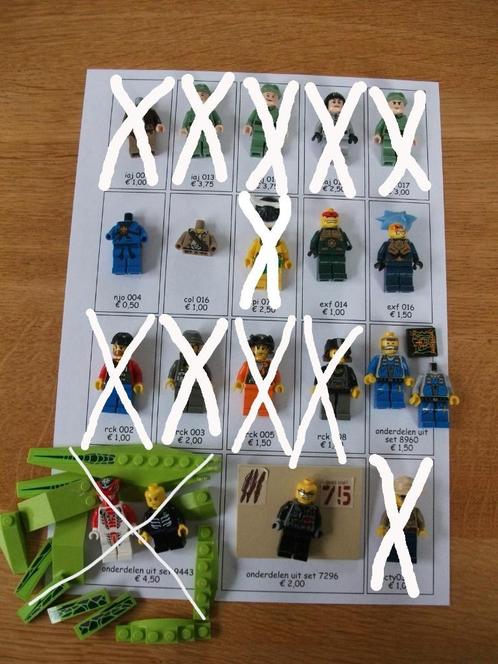 LEGO Minifguren (Ninja, Exoforce, rockraiders e.a.) blad 1, Kinderen en Baby's, Speelgoed | Duplo en Lego, Gebruikt, Lego, Losse stenen