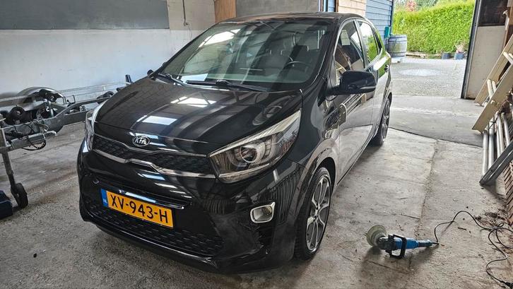 Kia Picanto Design Edition 1.0 67pk 5-zits 2019 Zwart NAP, Auto's, Kia, Particulier, Picanto, Achteruitrijcamera, Adaptieve lichten