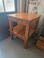Set van 2 teak houten salontafels, Huis en Inrichting, Tafels | Salontafels, Ophalen, Gebruikt, 50 tot 100 cm, Vierkant