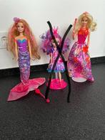 Barbie 2 stuks van Barbie film zeemeermin Barbie prinsessen, Zo goed als nieuw, Verzenden, Barbie