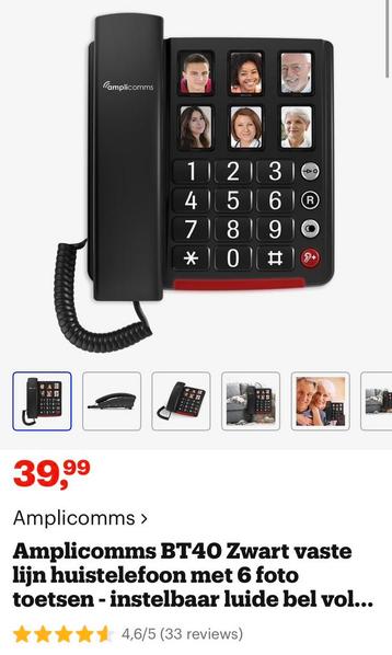 Senioren telefoon Amplicomms Model  40 / weinig gebruikt! beschikbaar voor biedingen