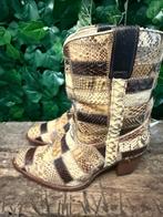 bijna Nieuwe prachtige patchwork laarzen van Sendra maat 39, Sendra, Bruin, Lage of Enkellaarzen, Ophalen of Verzenden